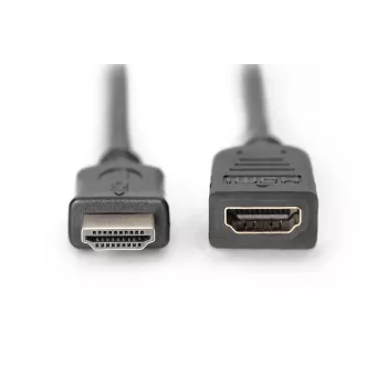 Digitus ASSMANN cable alargador HDMI High Speed - HDMI con Ethernet - HDMI (H) a HDMI (M) - 5 m - triple aislamiento - negro (AK-330201-050-S)