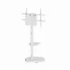 Soporte de TV de suelo GEMBIRD TVS-86TR-01-W para televisores de 37–86 pulgadas, blanco, giratorio e inclinable, VESA 200x200–600x400, carga máx. 50 kg