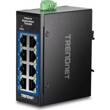 Trendnet Switch mini industrial Gigabit de 8 puertos para carril DIN