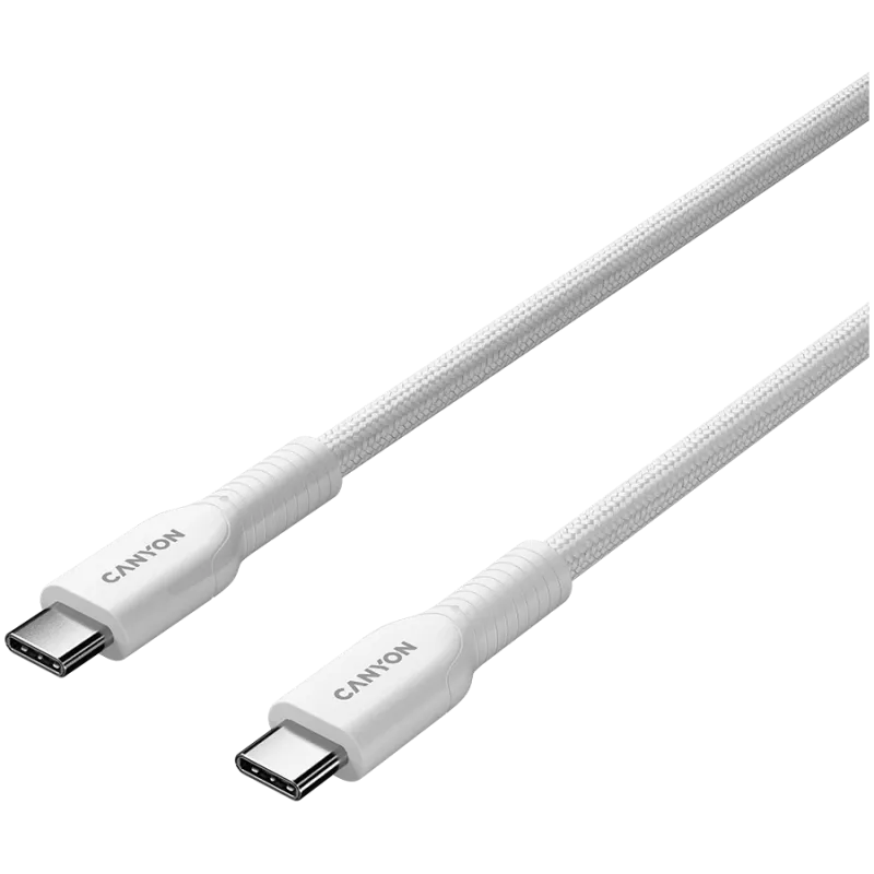 CANYON Cable OnWire 60CL C-C 60W COLOR trenzado 1m blanco