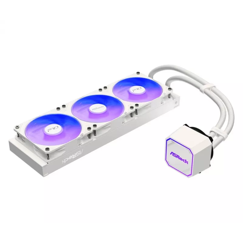 Refrigeración líquida para CPU ASROCK Pro 360 ARGB White – refrigeración líquida AIO de 360mm, iluminación ARGB, acabado blanco