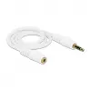 Cable de audio 3,5 mm M-H DeLOCK 83763 0,5 m blanco