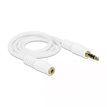 Cable de audio 3,5 mm M-H DeLOCK 83763 0,5 m blanco