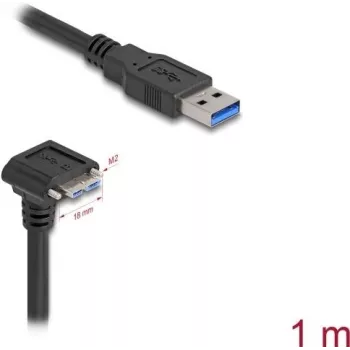 Cable USB DeLOCK 1 m USB-A Micro-USB-B negro 5 Gbit/s