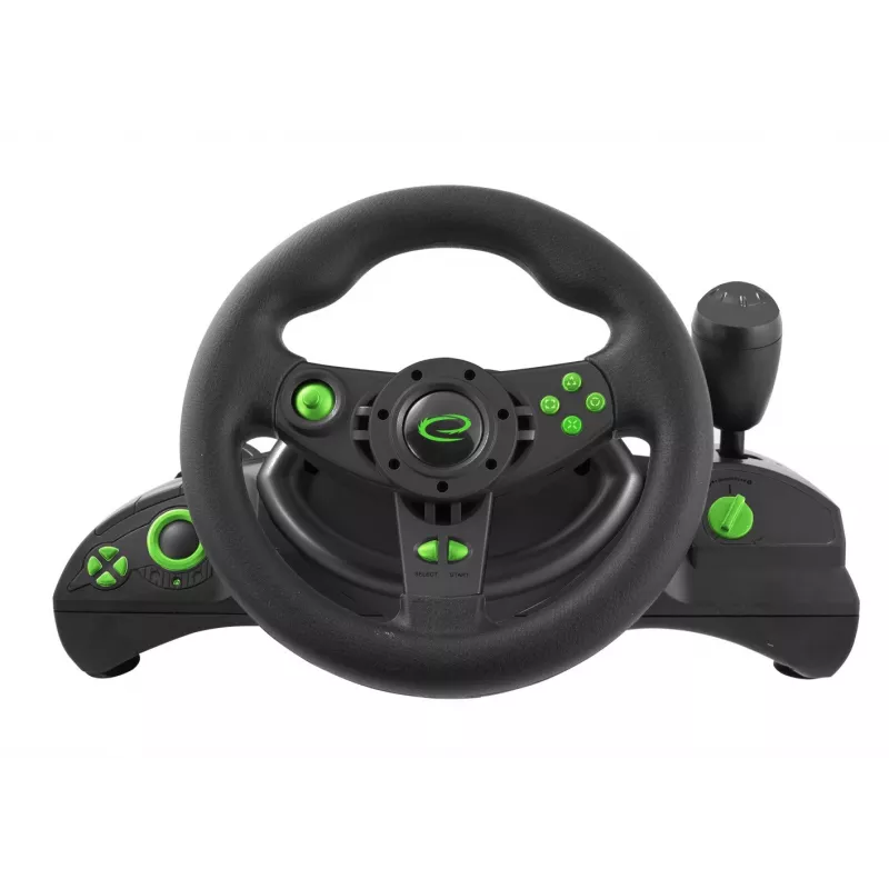 Esperanza EGW102 mando de juego volante PC, PlayStation 3 digital USB negro, verde