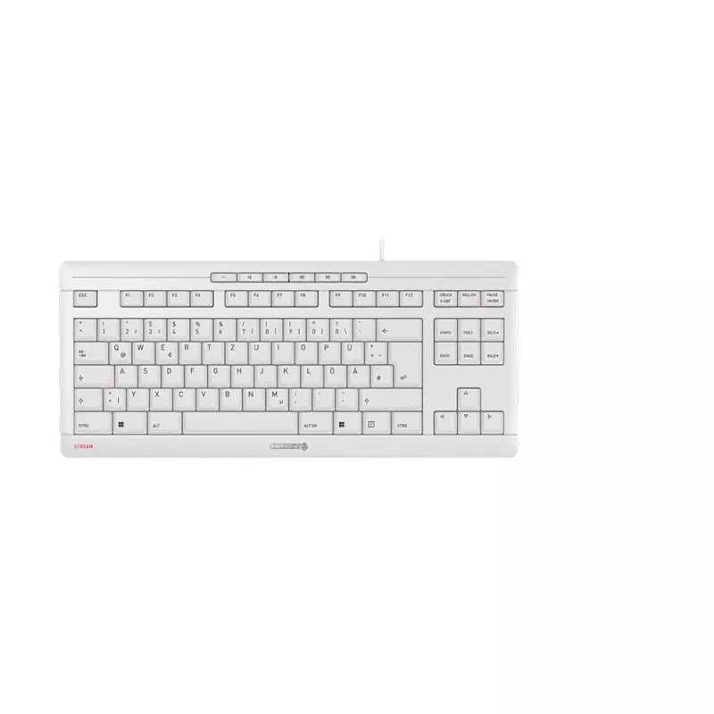 CHERRY STREAM TKL Teclado Universal USB QWERTZ Alemán Blanco