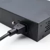 Switch Ethernet PoE QOLTEC 52296 — 4 puertos RJ45 PoE, 1 uplink RJ45