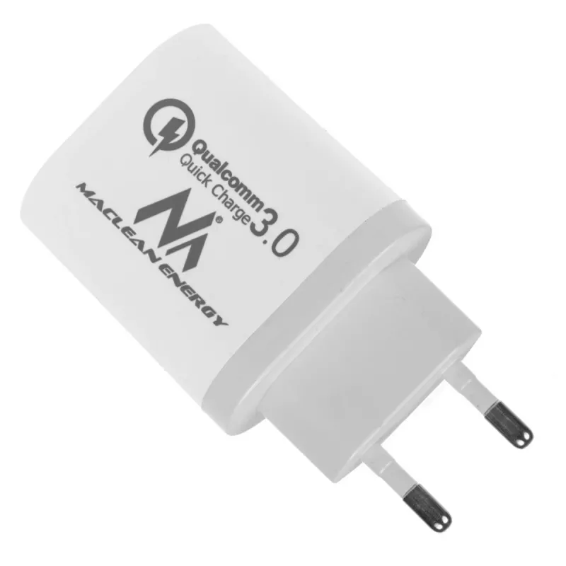 Cargador de pared MACLEAN MCE479W — cargador rápido USB de 3 puertos, 18W de potencia total