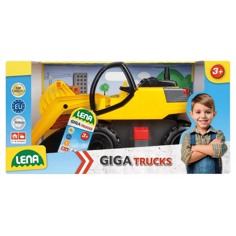 Excavadora Lena 63 cm individual en caja de cartón marrón
