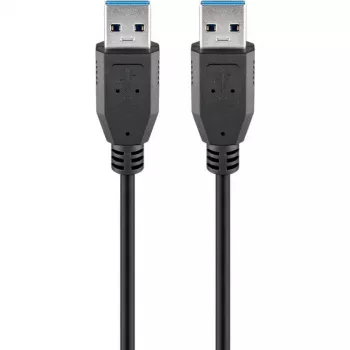 Wentronic Goobay cable USB 3.0 SuperSpeed, negro, 1,8 m - conector macho USB 3.0 (Type-A) > conector macho USB 3.0 (Type-A) (93928)