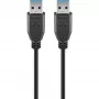 Wentronic Goobay cable USB 3.0 SuperSpeed, negro, 1,8 m - conector macho USB 3.0 (Type-A) > conector macho USB 3.0 (Type-A) (93928)