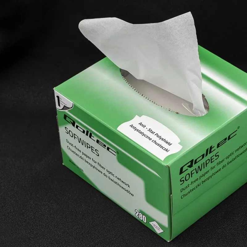 Qoltec toallitas sin pelusa para fibra óptica