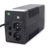SAI Qoltec Monolith Doble conversión Online 0,65 kVA 360 W 2 tomas de corriente