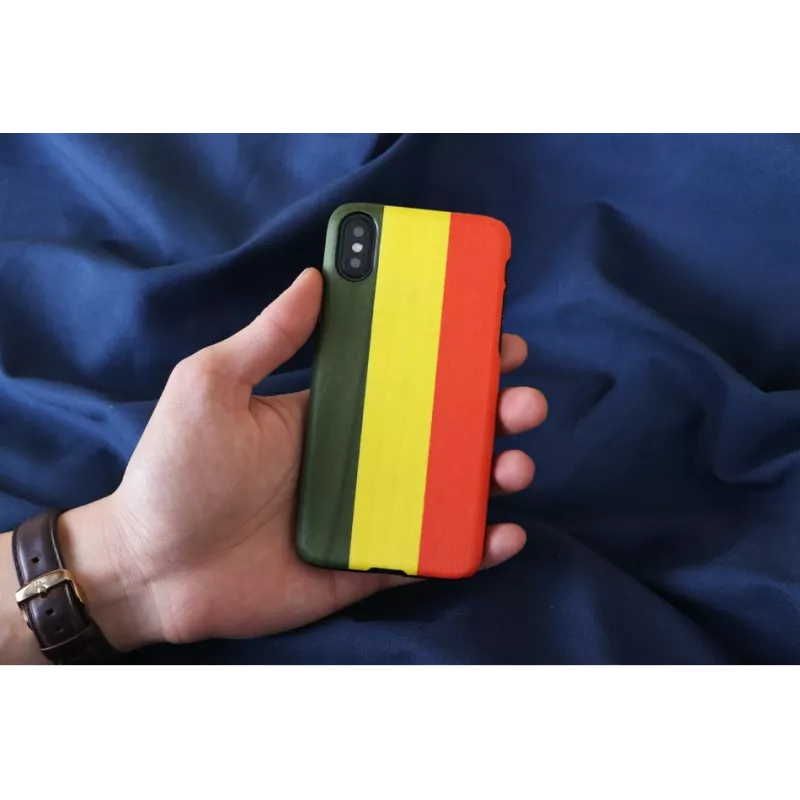 Funda para smartphone man and wood para iPhone X/XS — Reggae negro, tapa trasera rígida protectora