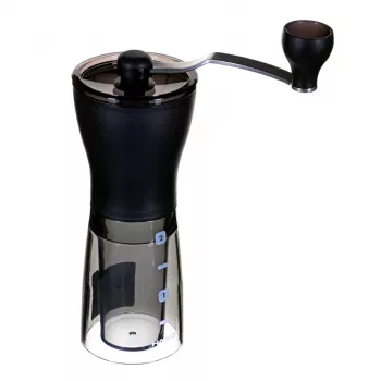 Molino de café HARIO MSS-1DTB — molino eléctrico, negro, molienda fina, dosificador integrado