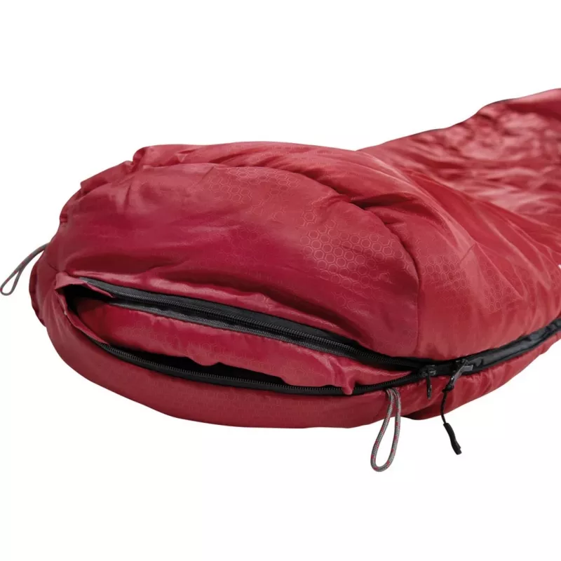 Saco de dormir Redwood -3 (rojo oscuro/gris)