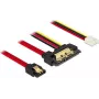Cable SATA DeLOCK 85234 0,3 m SATA 7 pines + Molex 4 pines SATA 22 pines negro