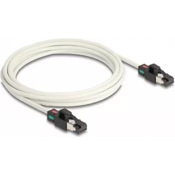 Cable de red DeLOCK conector macho RJ45 a conector macho RJ45 Cat.6A S/FTP 3 m blanco