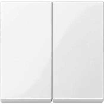 Interruptor de luz Merten 432519 — termoplástico blanco, control por pulsador, marco simple