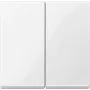 Interruptor de luz Merten 432519 — termoplástico blanco, control por pulsador, marco simple