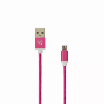 Sbox USB->Micro USB M/M 1,5m USB-10315P rosa pitaya