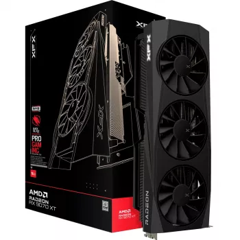 Tarjeta gráfica XFX Radeon RX 9070 XT — 16 GB GDDR6, 256-bit, PCIe 5.0, 3x DisplayPort 2.1, HDMI 2.1, 3 ventiladores