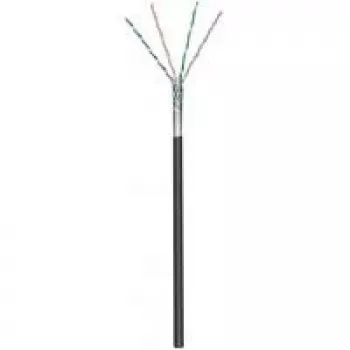 Wentronic goobay - cable a granel - 100,0 m - par trenzado no apantallado con lámina (F/UTP) - CAT 5e - hilo flexible - negro (57295)