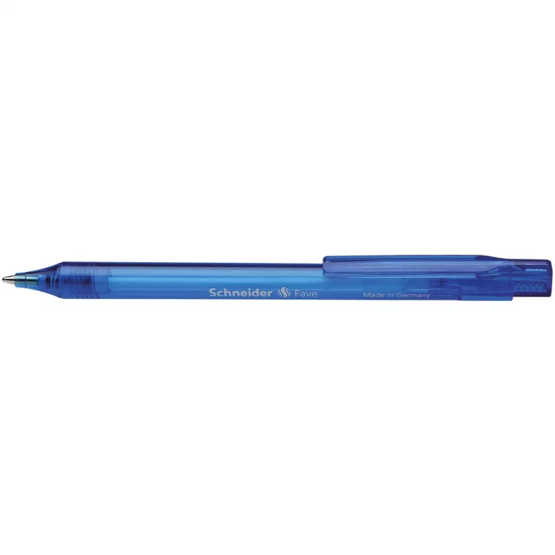 Bolígrafo retráctil con clip Schneider Fave punta media azul (130403)