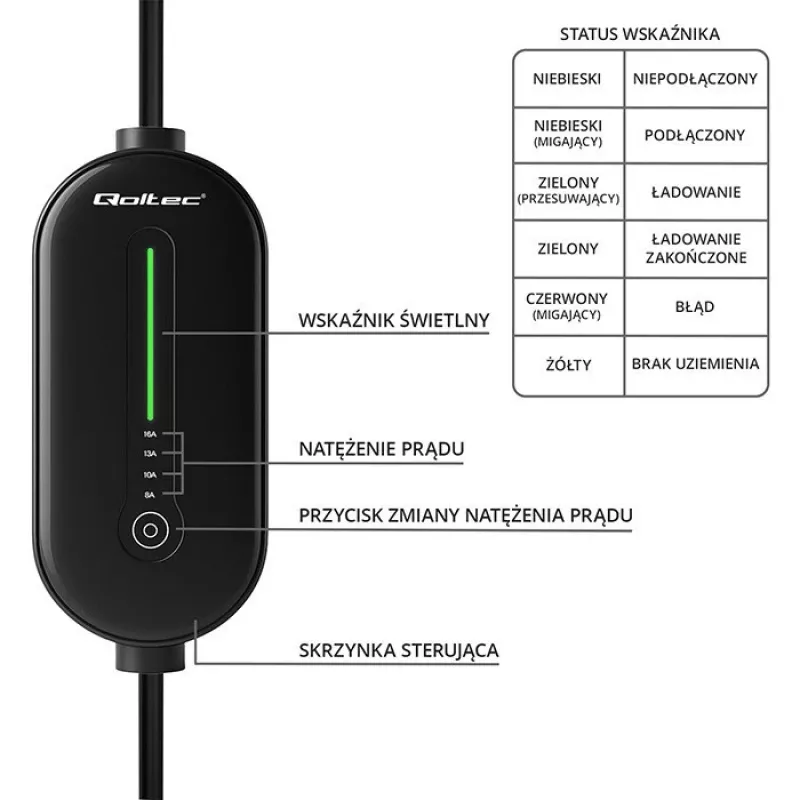 Cargador móvil para coches eléctricos, Type2, 3,5 kW, 5 m