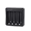 Cargador de pilas Gembird BC-USB-03 compatible con USB AA AAA Negro