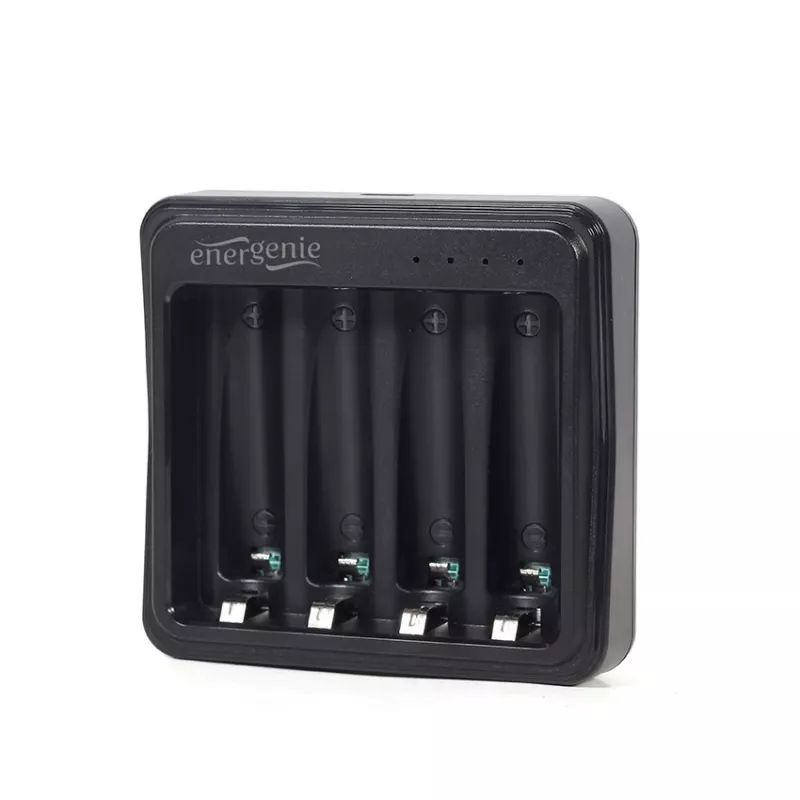 Cargador de pilas Gembird BC-USB-03 compatible con USB AA AAA Negro