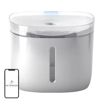 Fuente de agua automática para mascotas Petoneer Fresco Mini Plus — 1,9 L, ABS, compatible con Tuya, 5 V DC