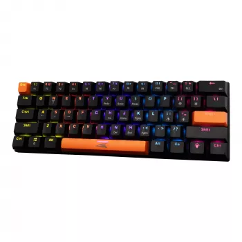 Teclado mecánico Baracuda Dolphin negro distribución US con switches red