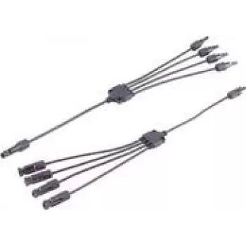 shiverpeaks®-PV4 Juego de cables adaptadores en T, 4/1, 4mm², negro/negro, 30cm (BS02-21034)