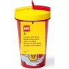 Vaso con pajita Room Copenhagen LEGO Iconic Girl Bright Red 500 ml (rojo/amarillo)