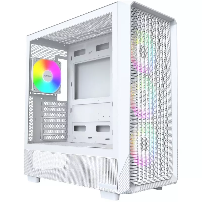 Caja de PC Montech X5 Midi Tower Blanco ATX 3 ventiladores de 140 mm