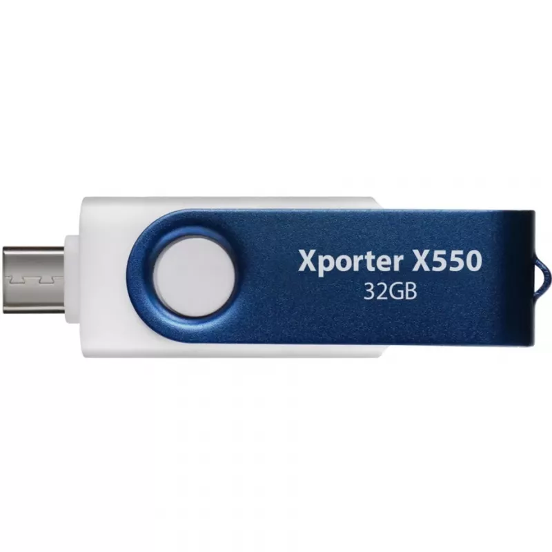 Xporter X550 32GB, unidad flash USB azul/blanco, USB-A y USB-C 3.2 Gen 1