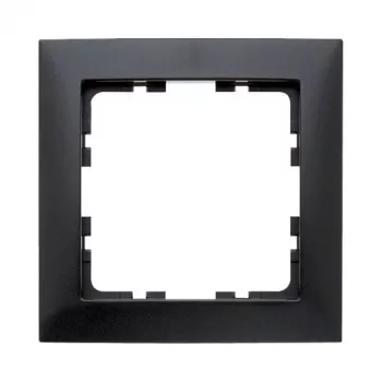 Placa de pared/tapa de interruptor Berker 10119949 — antracita, termoplástico, sin tornillos, 80,5×80,5 mm