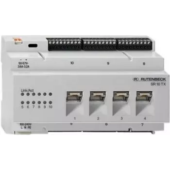 Rutenbeck SR 10TX GB - Switch - 10 x 10/100/1000 - montaje en carril DIN (23510505)
