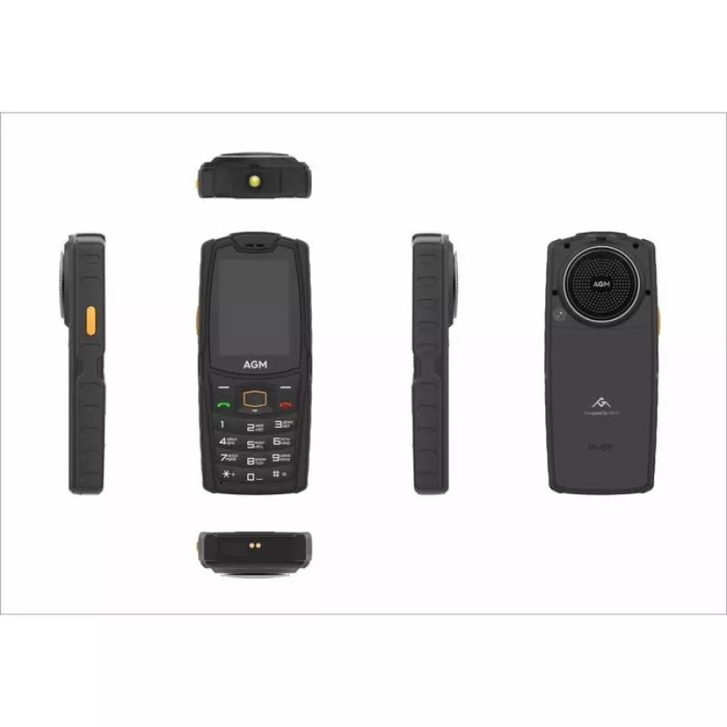 AGM M6 4G teléfono móvil resistente para exteriores con teclas (formato bar), IP68/IP69K, MIL-STD-810H, sin fuente de alimentación
