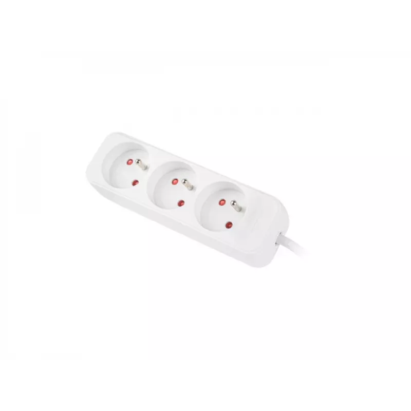 Alargador LANBERG PS0-03E-0300-W 3M Blanco 3X 230V DE COBRE PURO