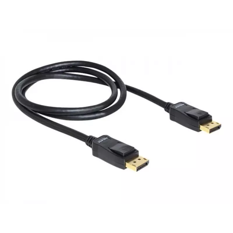 Cable DisplayPort DeLOCK 82423 1 m conector macho a conector macho negro
