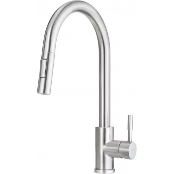 Grifería de cocina DEANTE Lima BBM_F72M - ducha extraíble, acero cepillado