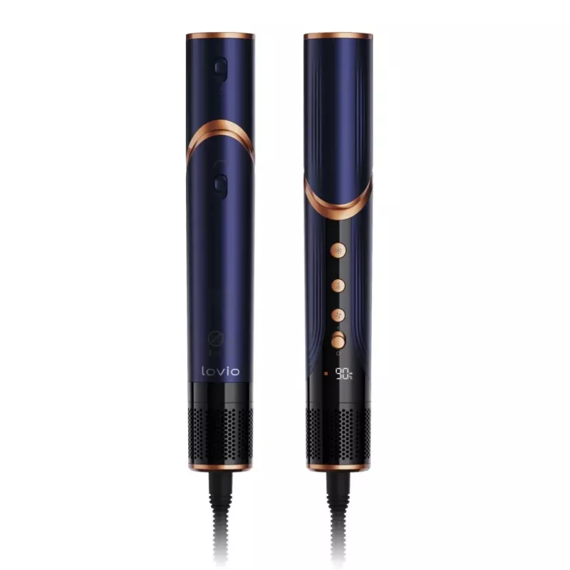 Secador de pelo y rizador multistyler Lovio LVHS001BL con función combinada de aire caliente y estilismo