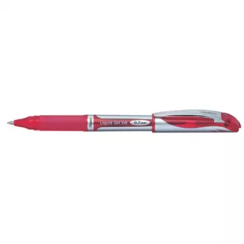 Bolígrafo retráctil con clip Pentel Energel XM Clic Rojo