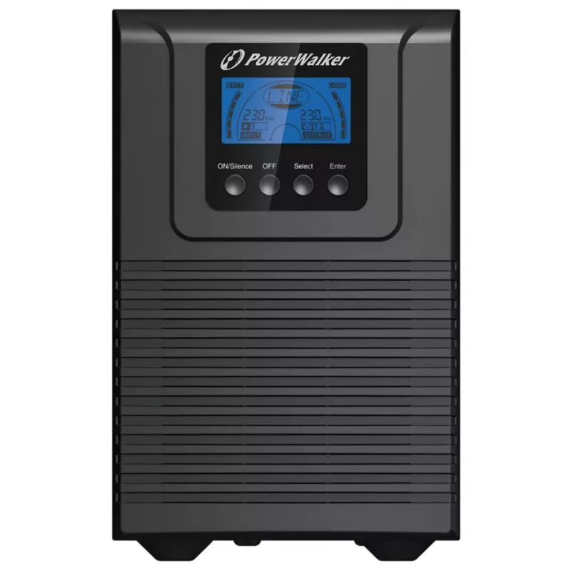 SAI PowerWalker VFI 1000 TGB — 1 kVA (900 W), doble conversión online, 4× salidas C13, USB, RS-232, EPO