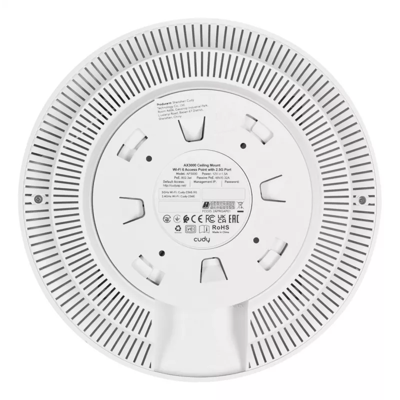 Cudy AP3000 punto de acceso inalámbrico 2976 Mbit/s Blanco Power over Ethernet (PoE)