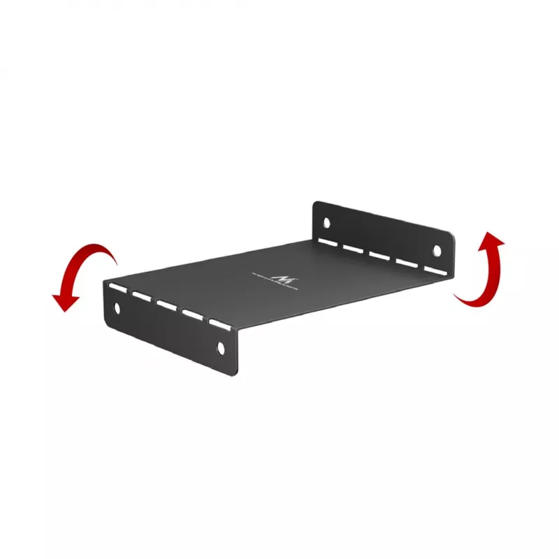 Organizador de cables compacto Maclean bajo el escritorio, carga máx. 5 kg, negro, MC-107 B
