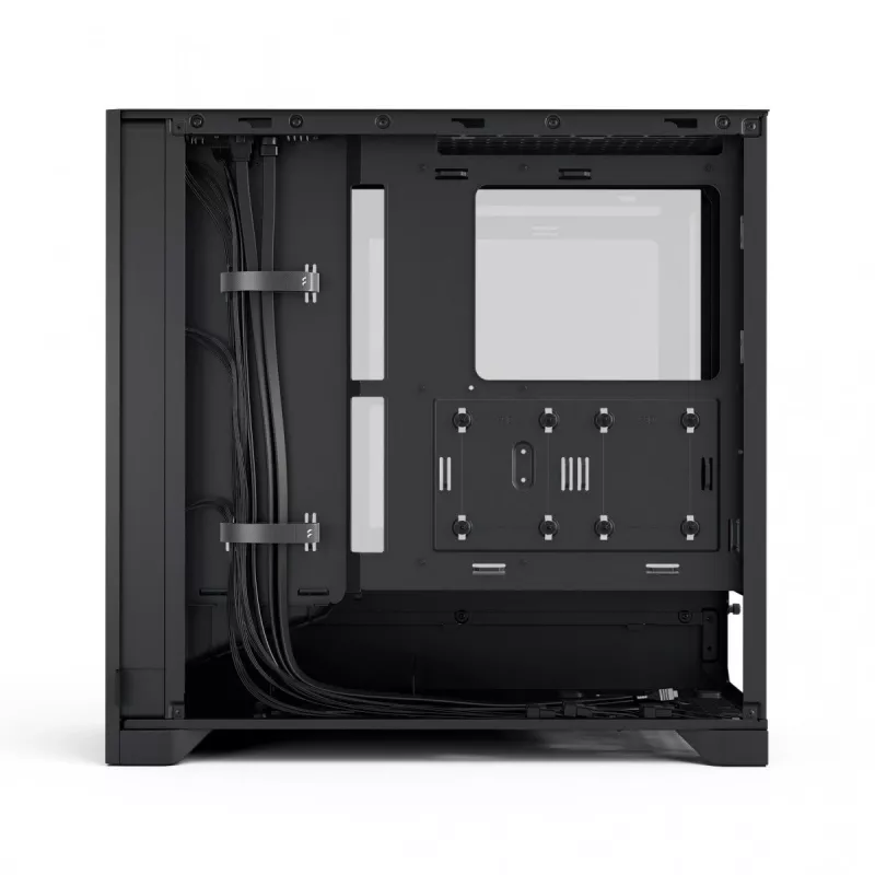 Caja de PC semitorre Fractal Design Pop 2 Air negra sólida — compatible con ATX, 3 ventiladores frontales de 120 mm, bahías de 2,5/3,5