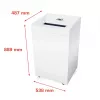 Destructora de papel HSM Pure 630 corte en partículas 31 cm 700 W blanca